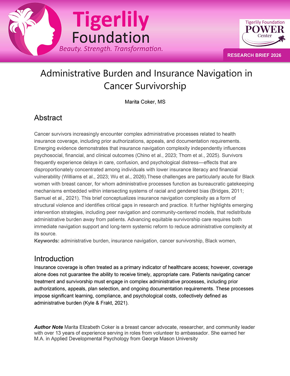 Administrative Burden and Insurance Navigation in Cancer Survivorship